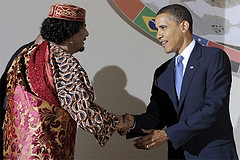 Gadafi y Obama